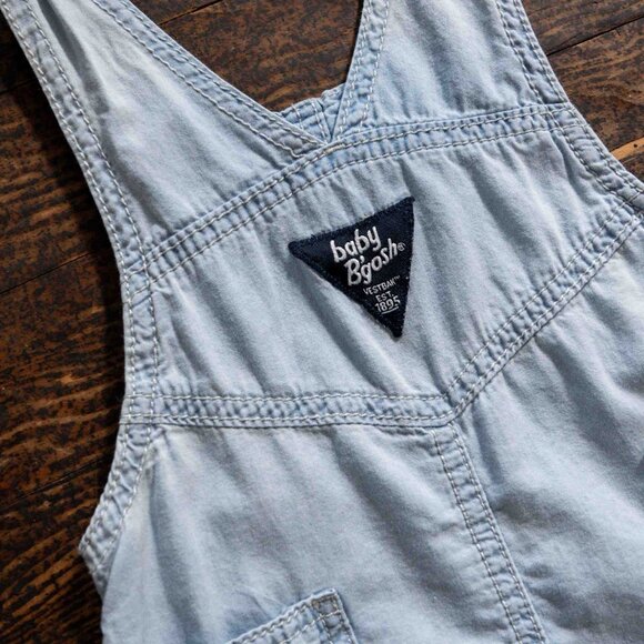 Light Blue Soft Short Overalls: 18mos - Picture 5 of 5